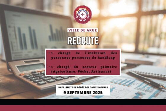 La mairie de Arue lance le recrutement de 2 agents